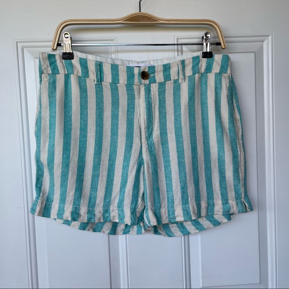 •Old Navy• Striped Linen Blend Everyday Shorts - Size 10 - Picture 1 of 6